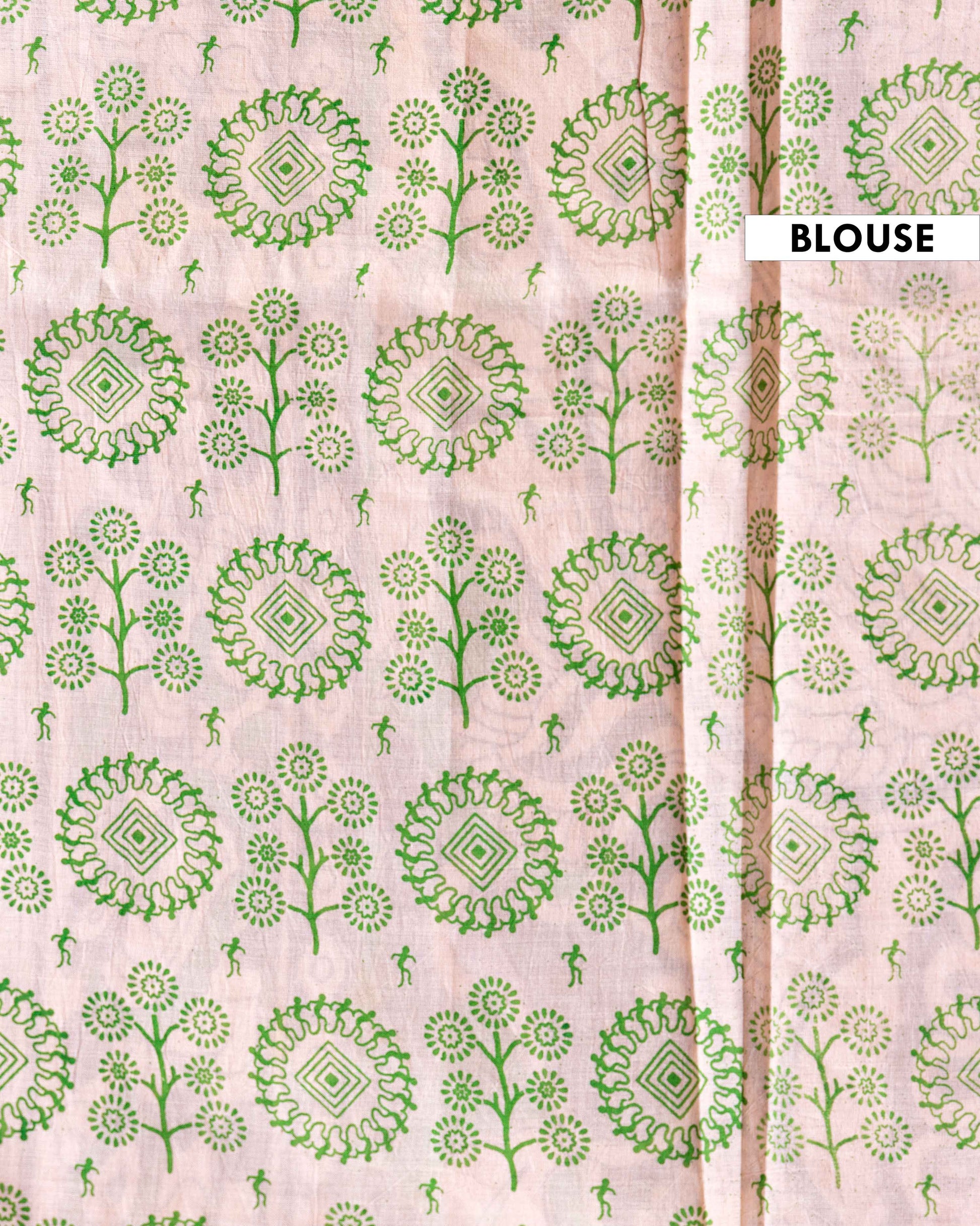 Traditional Kalamkari Cotton Saree with Intricate Tree and Peacock Design - Dark Purple