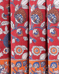 Traditional  Kalamkari Cotton Saree with Traditional Hand-Painted Motifs - Close