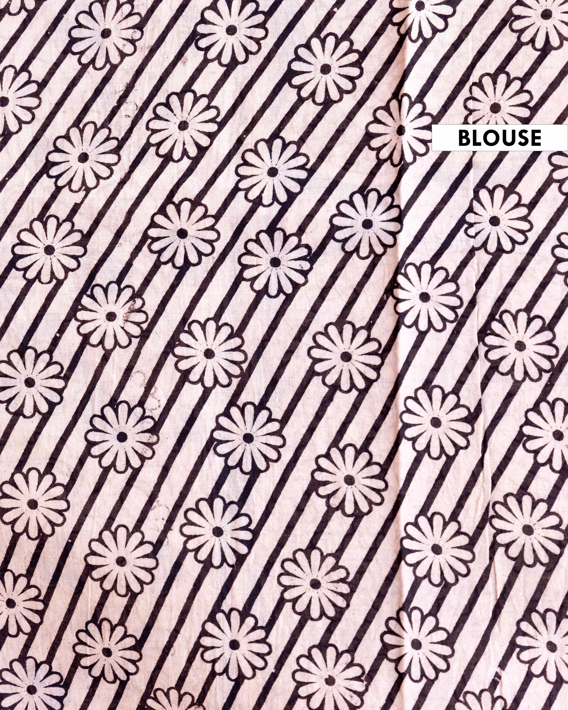 Traditional Kalamkari Cotton Saree with Traditional Mythological Narrative Artwork - Blue