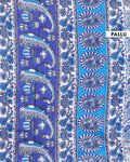 Traditional Kalamkari Cotton Saree with Traditional Paisley and Peacock Motifs - Blue