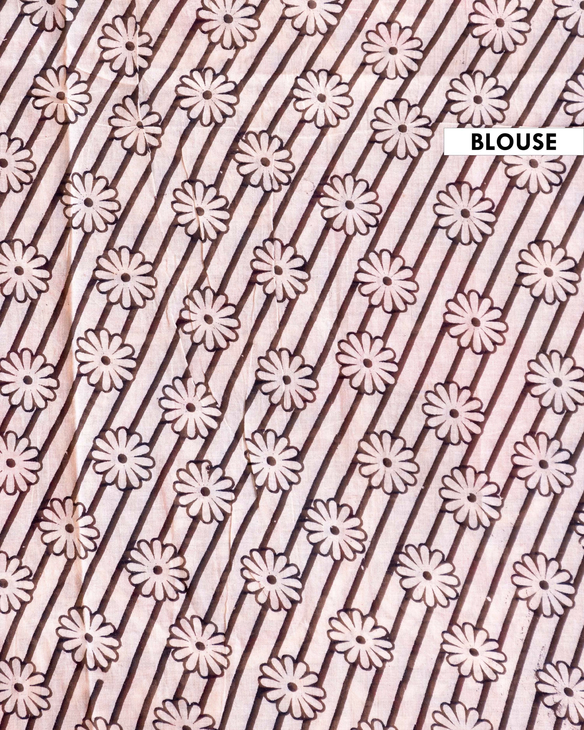 Traditional Kalamkari Cotton Saree with Traditional Peacock and Floral Motif - Pink