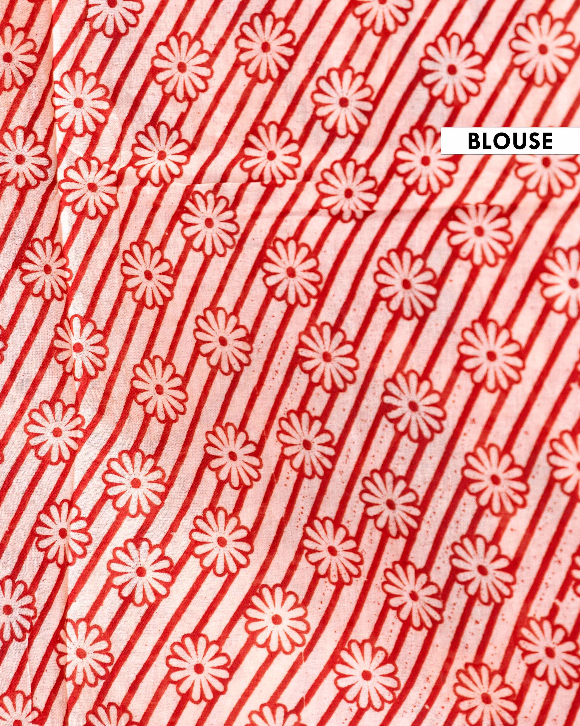 Traditional Kalamkari Cotton Saree with Traditional Peacock and Floral Motifs - Cream