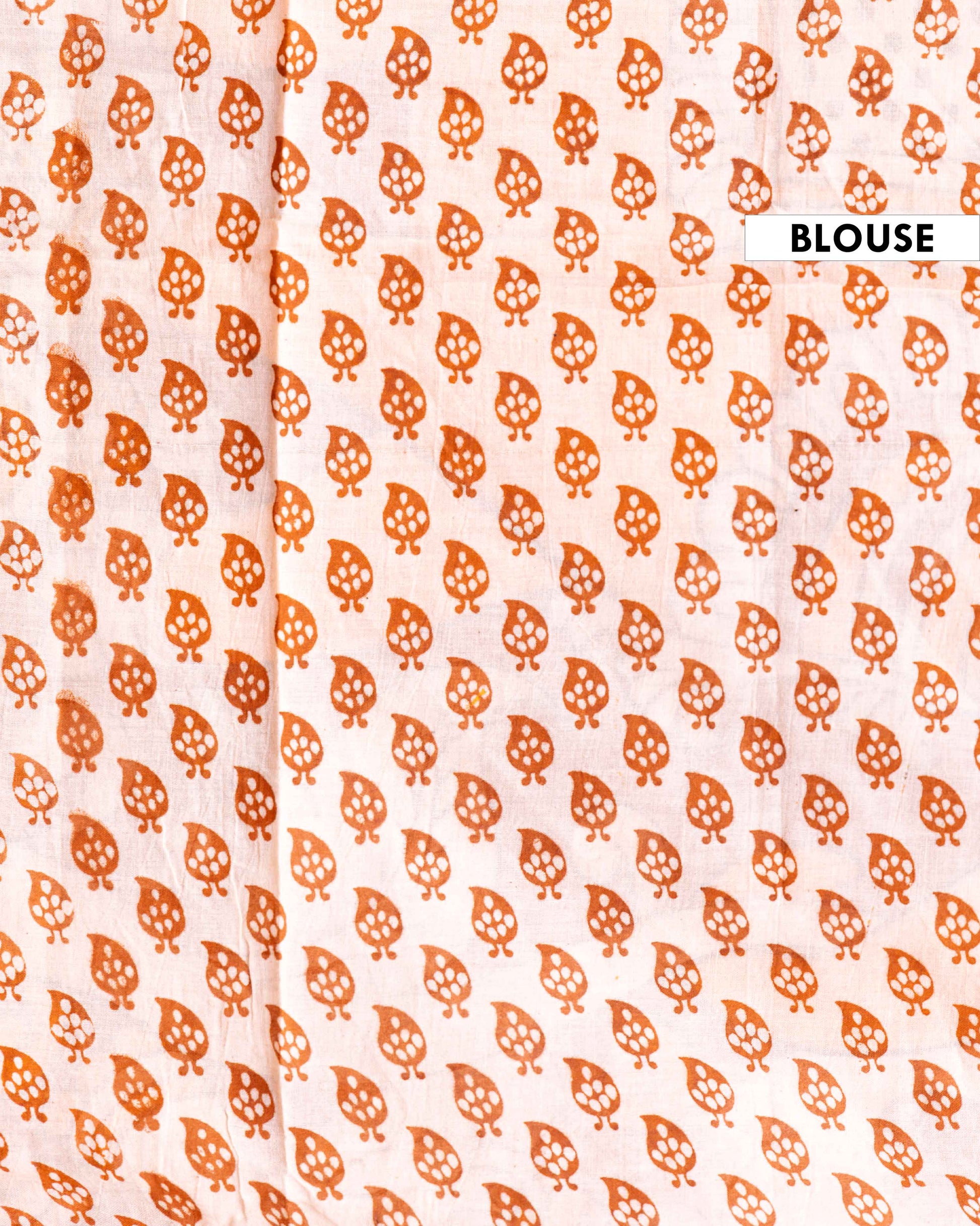 Traditional Kalamkari Cotton Saree with Tree of Life and Peacock Motifs - Orange