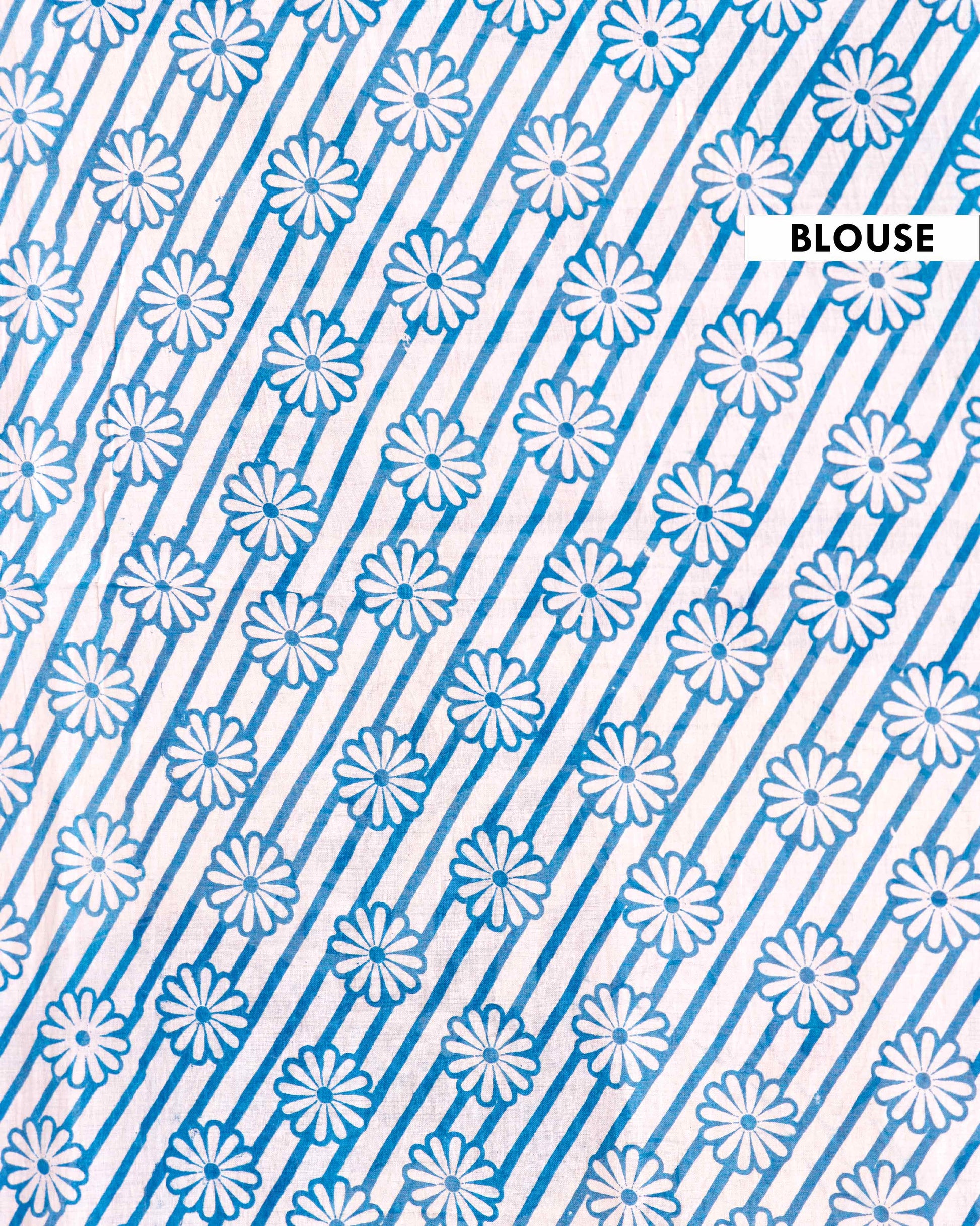 Traditional Kalamkari Cotton Saree with a Classic Floral and Leaf Border - Dark Blue