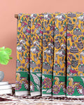 Traditional_Kalamkari_Hand-Painted_Cotton_Saree_with_Nature-Inspired_Motifs_-_Yellow