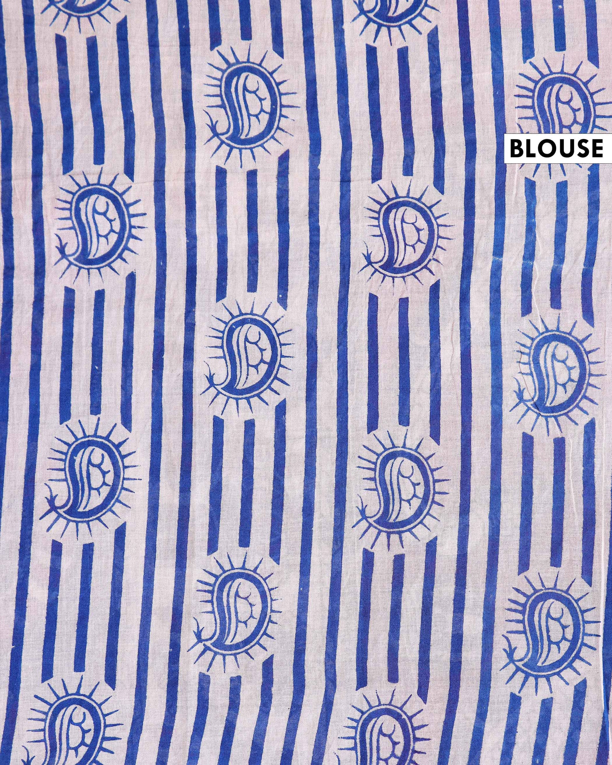 Traditional Kalamkari Printed Cotton Saree Nature and Wildlife Theme - Red