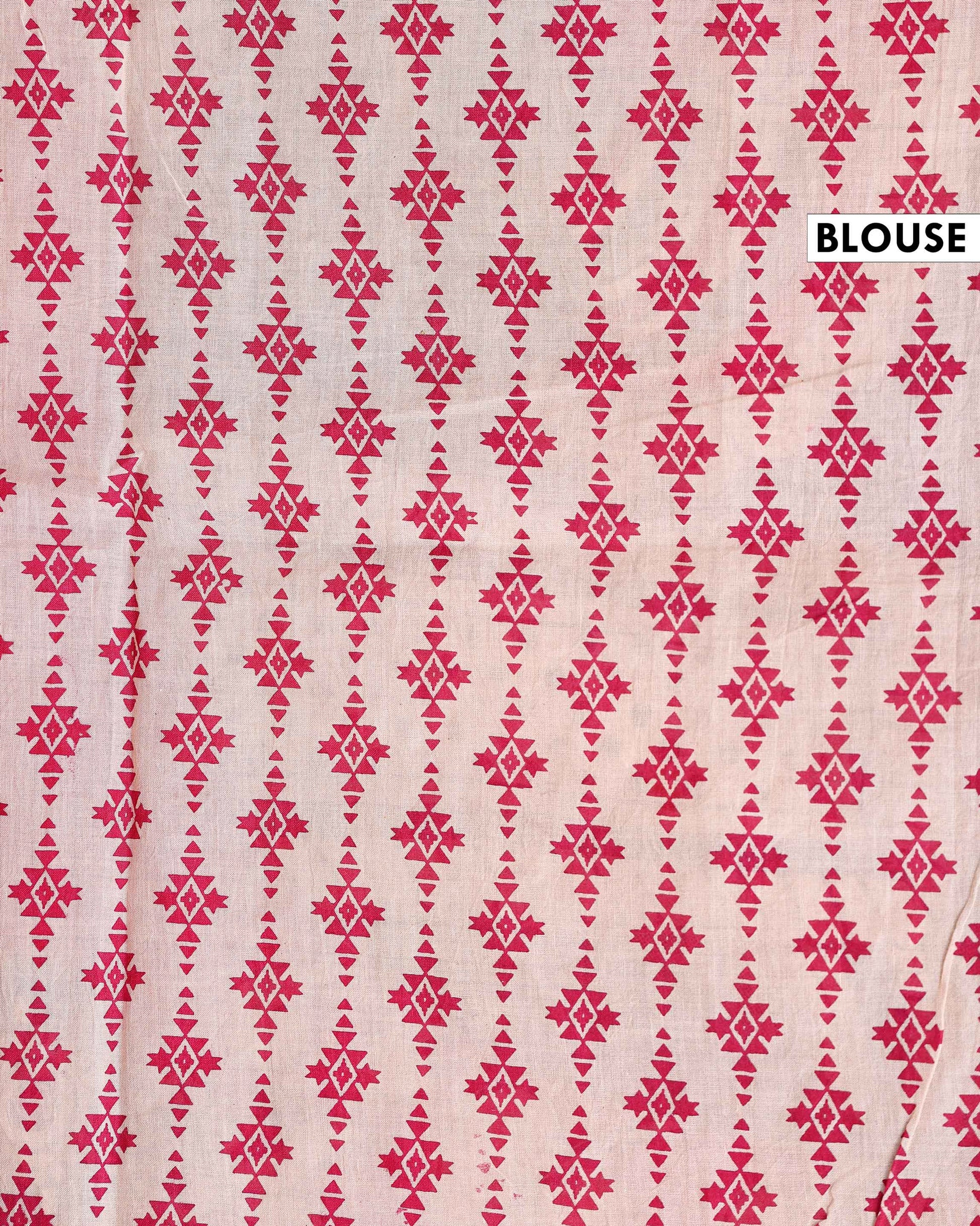 Traditional Kalamkari Printed Cotton Saree with Stylized Leaf Detailing - Dark Green