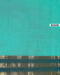Traditional Kanchi Cotton Saree with Rich Zari Woven Border and Elegant Textured Weave - Green-Blouse