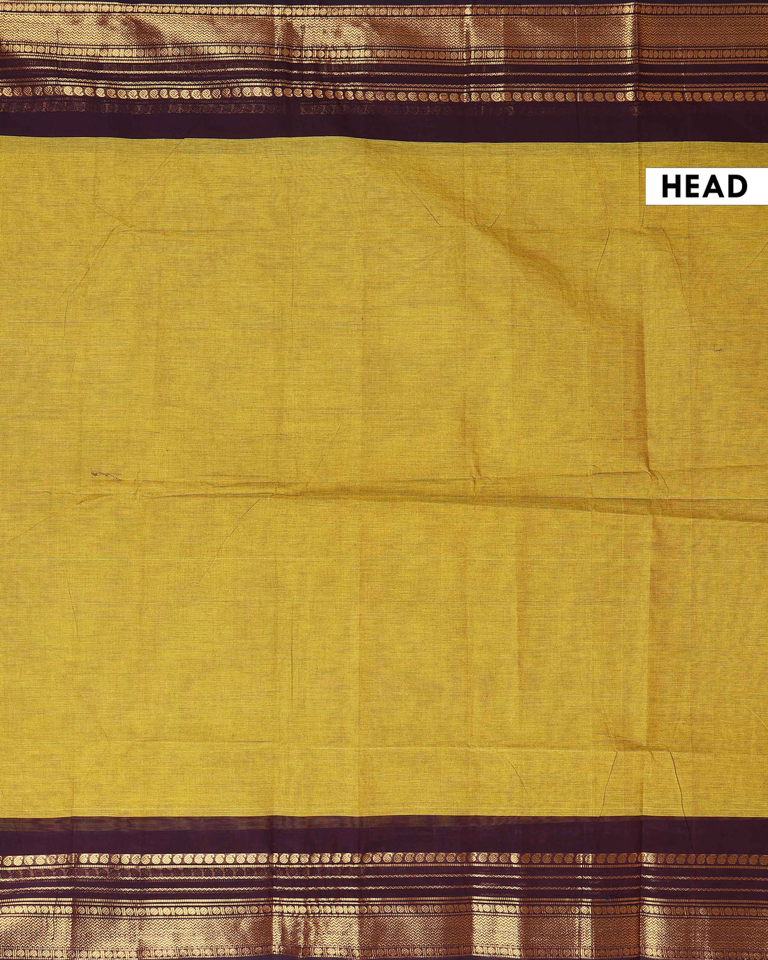 Traditional Kanchi Cotton Saree with Rich Zari Woven Border and Elegant Textured Weave - Olive Green