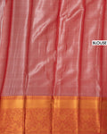 Traditional Kanchipuram Tissue Silk Saree with Delicate Floral Brocade and Ornate Zari Border - Blouse