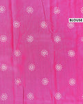 Traditional Kantha Work Saree with Exquisite Hand Embroidery and Ornate Floral Pattern Border - Pink-head