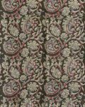 Traditional Khadi Cotton Saree with Contrast Printed Blouse and Tassel Accents - Dark Green