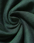 Traditional Khadi Cotton Saree with Contrast Printed Blouse and Tassel Accents - Dark Green