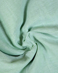 Traditional Khadi Cotton Saree with Contrast Printed Blouse and Tassel Accents - Light Green