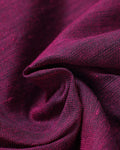 Traditional Khadi Cotton Saree with Contrast Printed Blouse and Tassel Accents - Purple