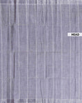 Traditional Kovai Cotton Saree with Subtle Woven Stripes - Dark Grey