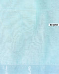 Traditional Kovai Cotton Saree with Subtle Woven Stripes - Sky Blue 