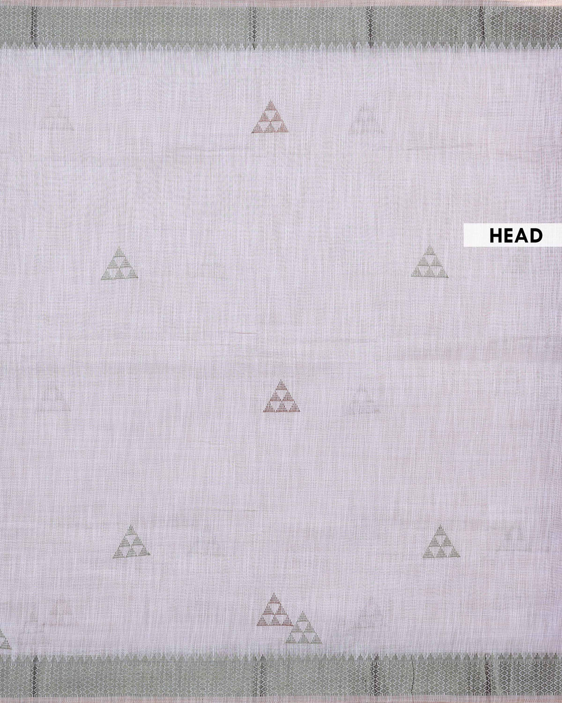 Traditional Linen Cotton Saree with Intricate Woven Border and Subtle Geometric Buta Motifs - Ivory