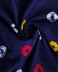 Traditional Mul Cotton Saree with Traditional Bandhani-style Prints - Close