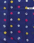 Traditional Mul Cotton Saree with Traditional Bandhani-style Prints - Head