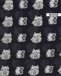 Traditional Mulmul Cotton Saree with Intricate Block Print Border - Green-Blouse