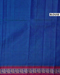 Traditional Narayanpet Cotton Saree with Heritage Temple Design Border and Elaborate Traditional Weaving - Blue