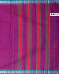 Traditional Narayanpet Cotton Saree with Heritage Temple Design Border and Elaborate Traditional Weaving - Purple