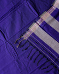 Traditional Narayanpet Cotton Saree with Traditional Temple Border and Intricate Elephant Motif Weave- Purple