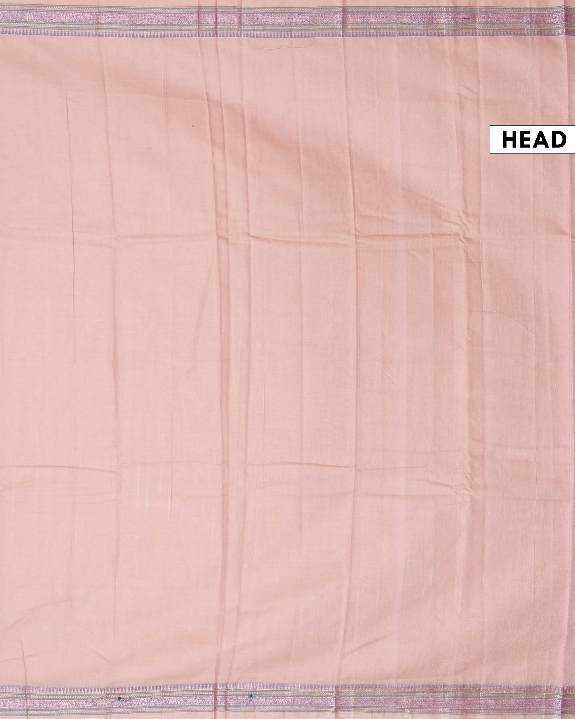 Traditional Narayanpet Cotton Saree with Traditional Temple Border and Intricate Elephant Motif Weave - Beige