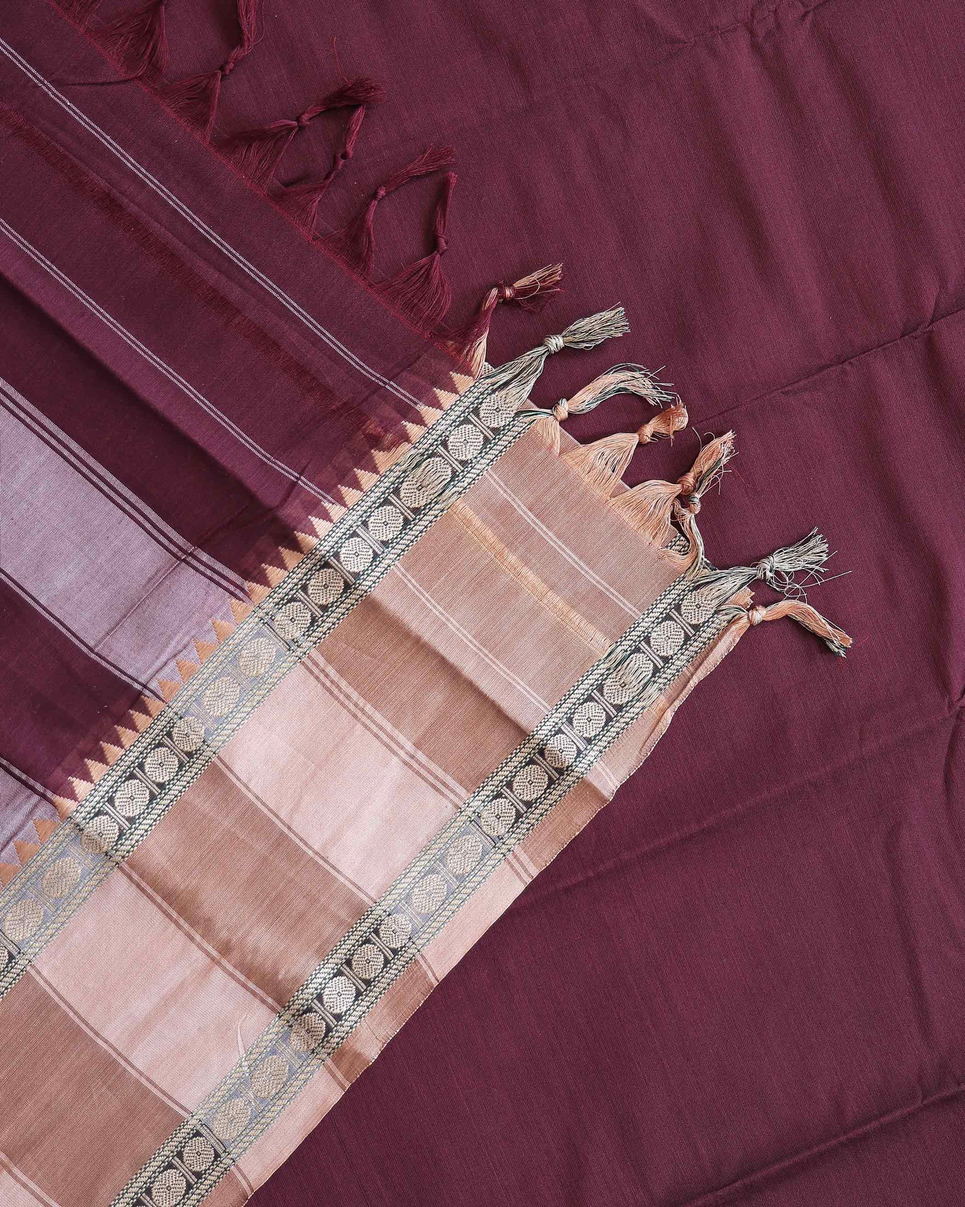 Traditional_Narayanpet_Handloom_Cotton_Saree_with_Contrast_Temple_Border_Intricate_Geometric_Zari_Motifs_-_Dark_Purple