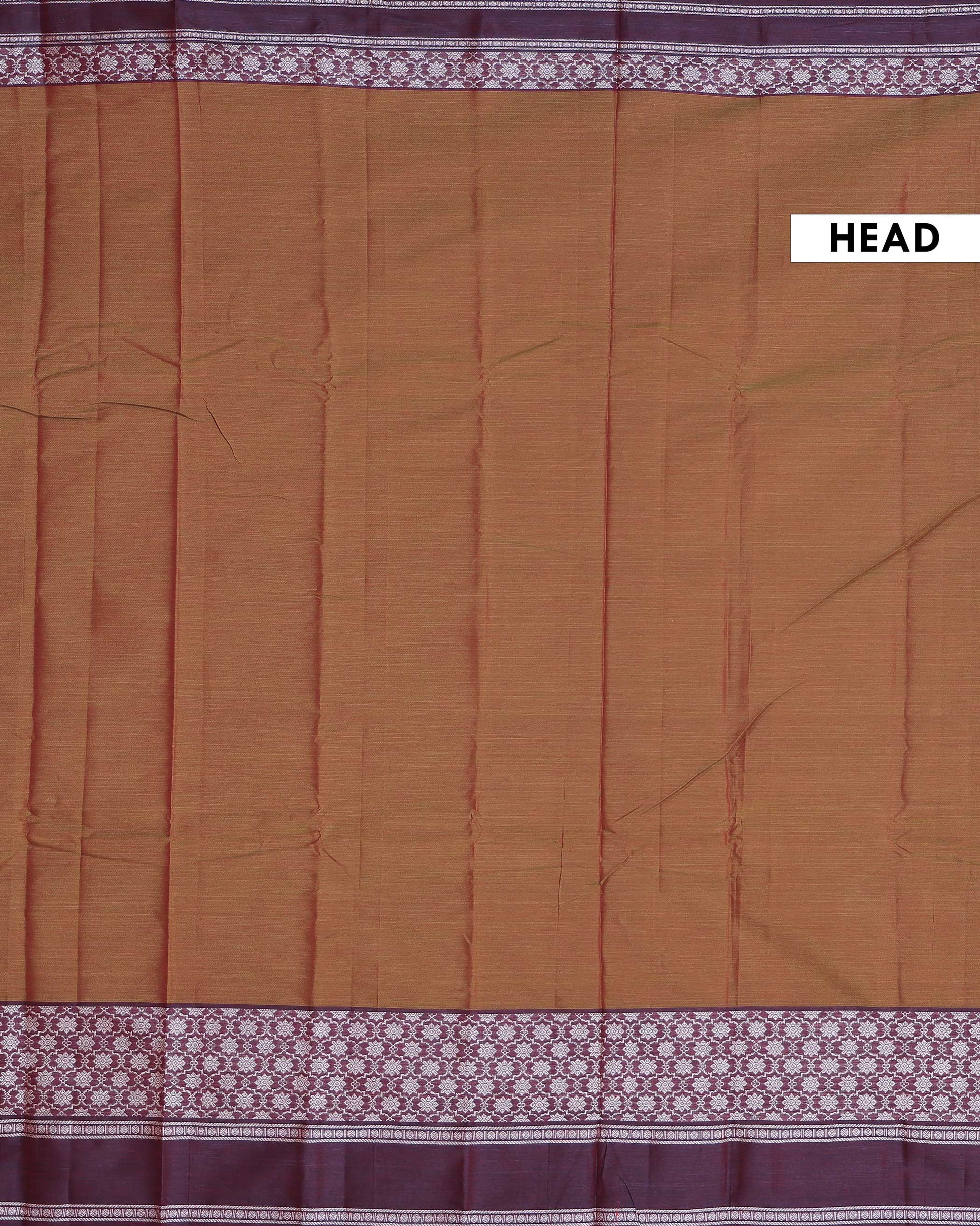 Traditional Narayanpet Handloom Cotton Saree with Intricate Zari Woven Contrast Border and Ethnic Motifs - Brown