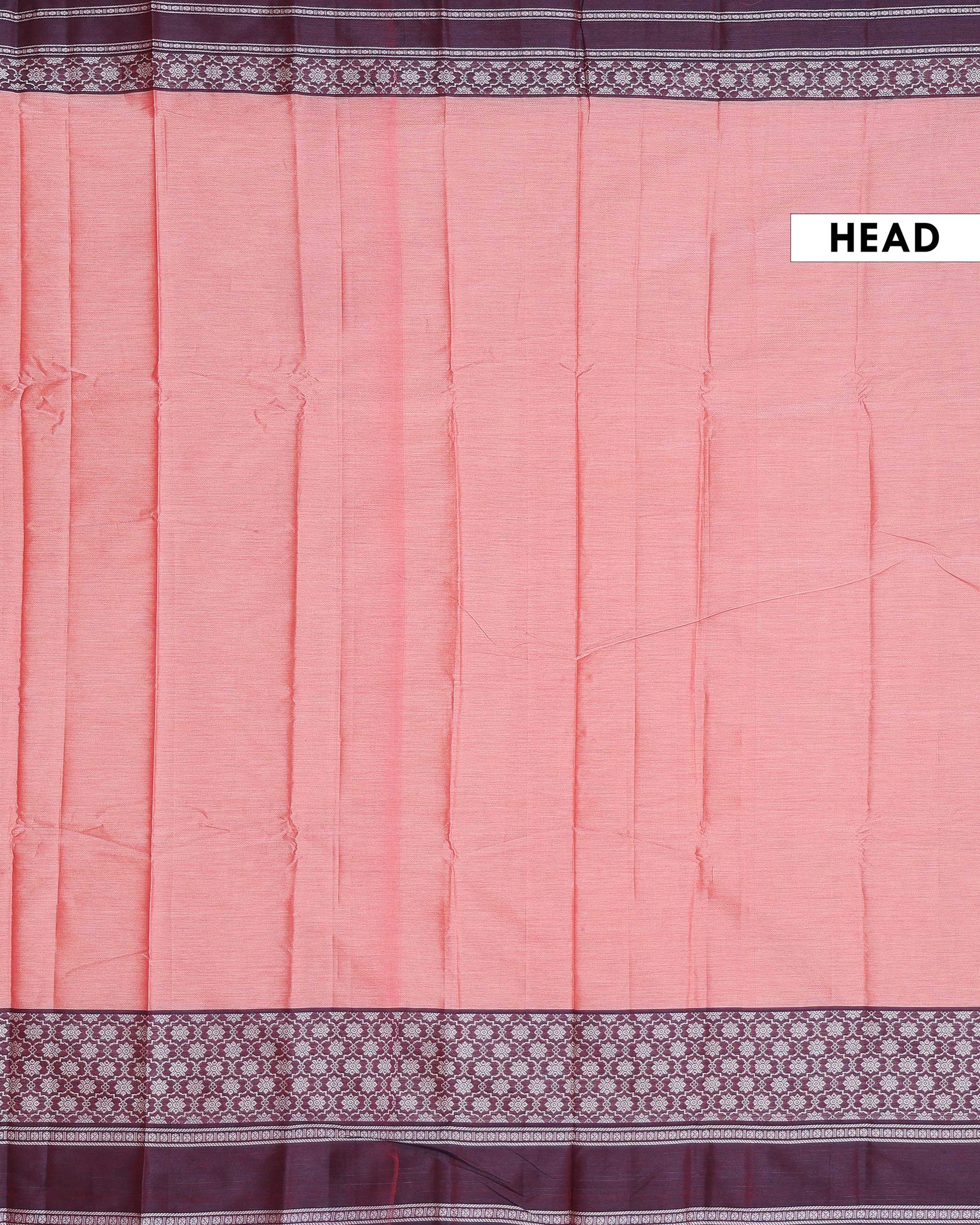 Traditional Narayanpet Handloom Cotton Saree with Intricate Zari Woven Contrast Border and Ethnic Motifs - Peach