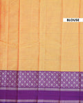 Traditional Narayanpet Handloom Cotton Saree with Intricate Zari Woven Contrast Border and Ethnic Motifs - Yellow