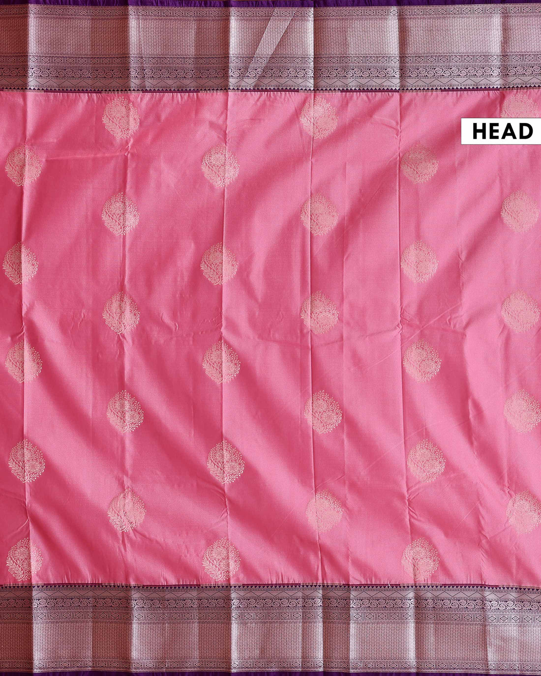 Traditional Niranjana Silk Saree Adorned with Woven Zari Motifs and a Contrasting Border - Pink