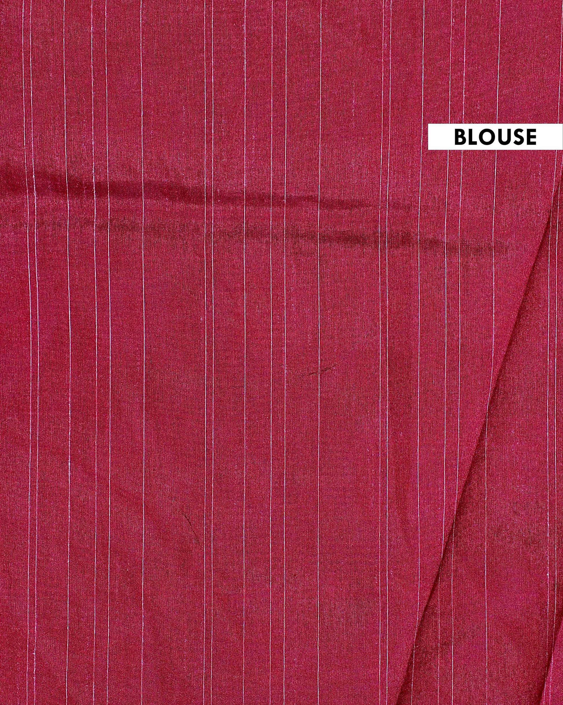 Traditional Pochampally Handwoven Ikat Saree with Geometric Motifs - Multi