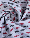 Traditional Pochampally Ikkat Handloom Saree with Temple Border - White