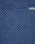 Traditional Semi Chanderi Saree with Intricate Floral Buti Design and Ornamental Ethnic Border - Blue-Blouse