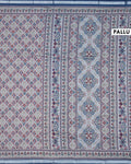 Traditional Semi Chanderi Saree with Intricate Floral Buti Design and Ornamental Ethnic Border - Multi-Pallu