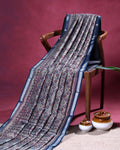 Traditional Semi Chanderi Saree with Intricate Floral Buti Design and Ornamental Ethnic Border - Multi