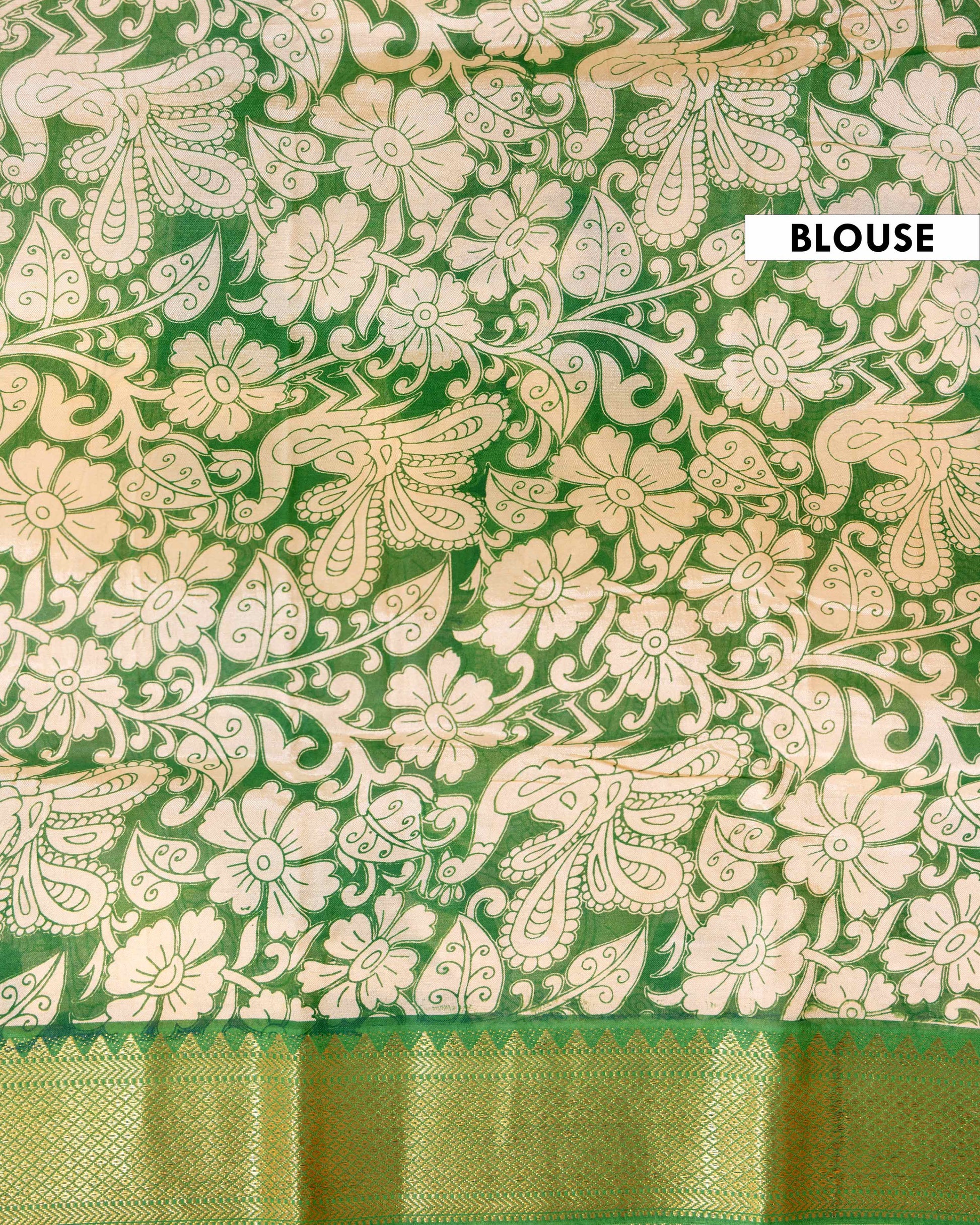 Traditional_Semi_Chanderi_Saree_with_Kalamkari-Inspired_Floral_Design_and_Zari_Border_-_Sandal-head