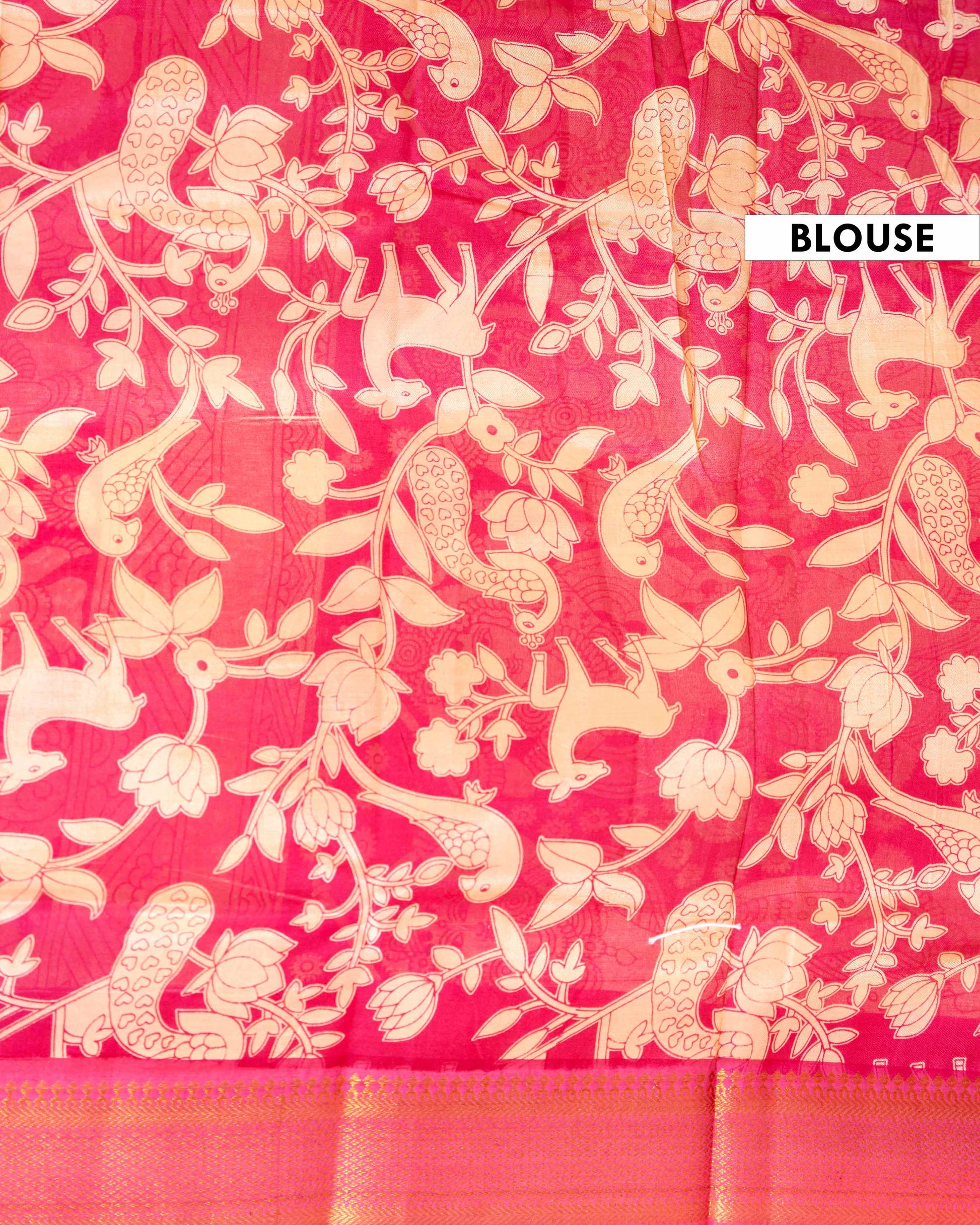 Traditional_Semi_Chanderi_Saree_with_Kalamkari_inspired_Floral_and_Peacock_Design_