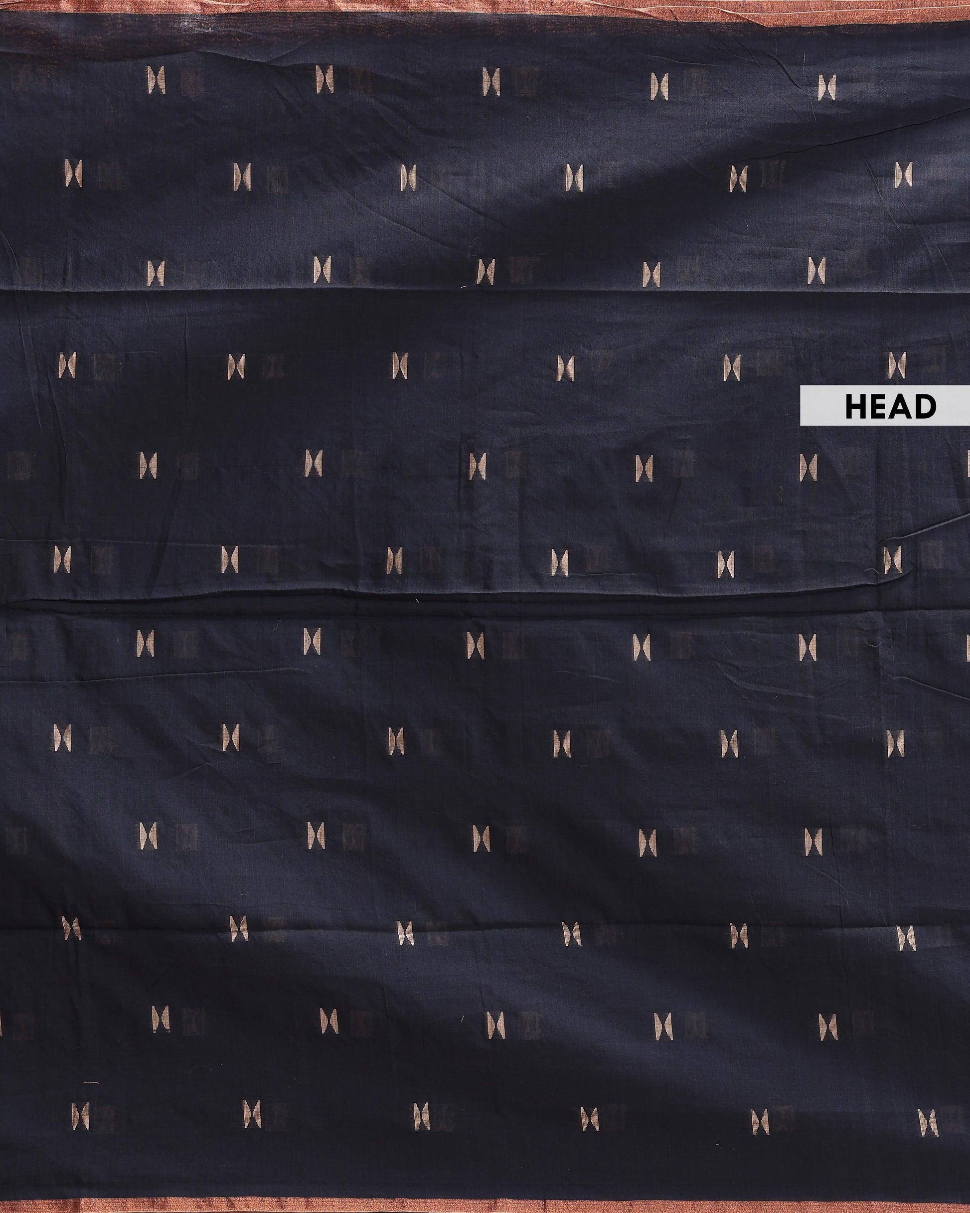 Traditional Semi Silk Cotton Saree Golden Zari Border and All-Over Thread Motifs - Black