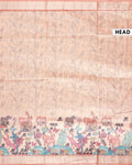 Traditional Semi Tussar Saree with Jaal Inspired Motifs and Zari Woven Border - Beige-Head