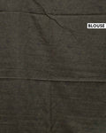 Traditional Semi Tussar Saree with Paisley Inspired Motifs and Geometric Woven Border - Green-Blouse