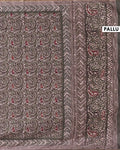 Traditional Semi Tussar Saree with Paisley Inspired Motifs and Geometric Woven Border - Green-Pallu