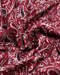 Traditional Semi Tussar Saree with Paisley Inspired Motifs and Geometric Woven Border - Maroon-Close Up