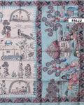 Traditional Semi Tussar Saree with Tribal and Folk Art Print and Geometric Printed Border - Beige-Pallu