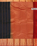 Traditional Silk Saree with Intricate Zari Motifs and Rich Ornamental Border Design - Red-Pallu