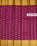 Traditional Silk Saree with Rich Zari Woven Border and Intricate Butta Motifs - Purple-Head
