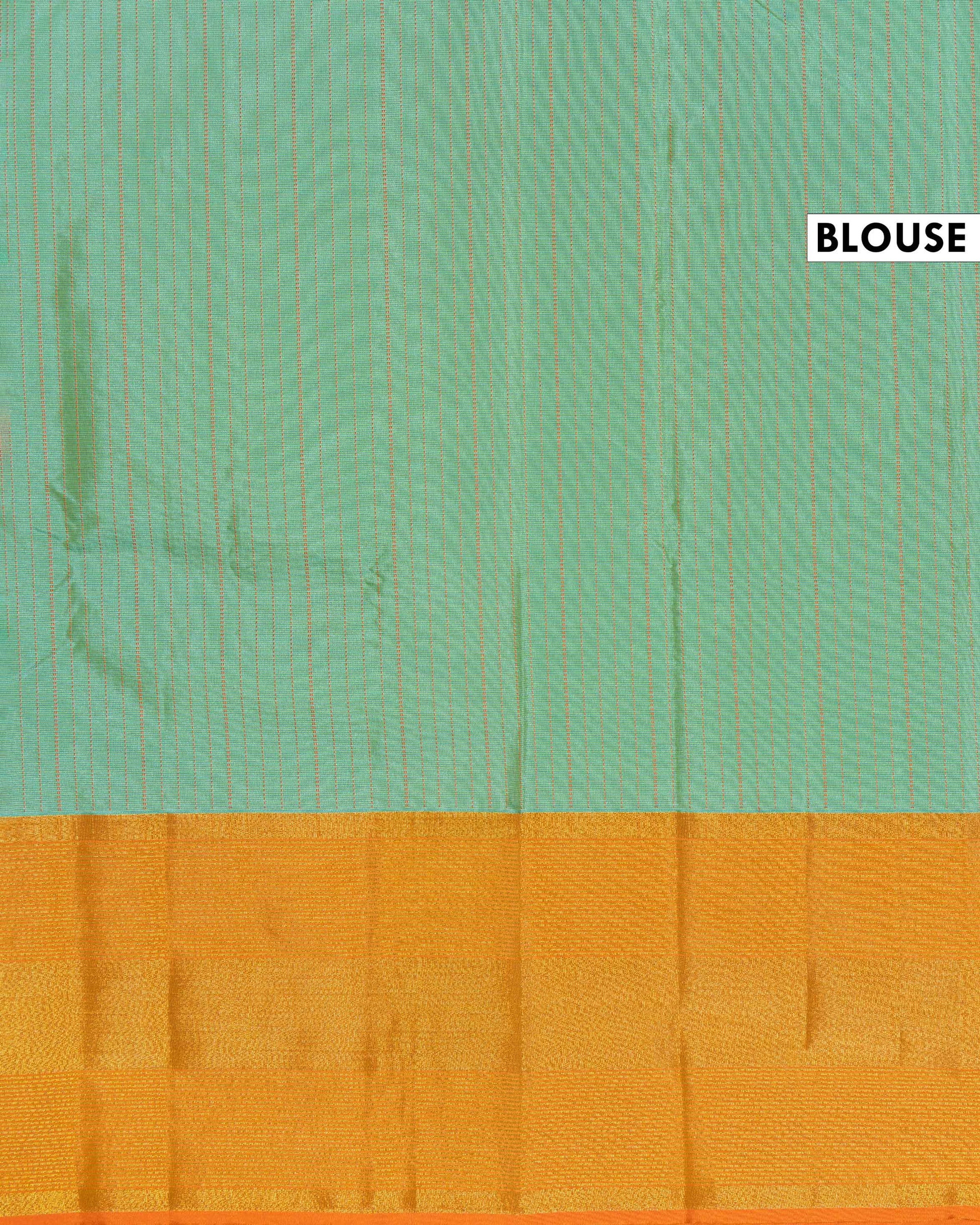 Traditional Soft Silk Saree Adorned with Fine Striped Design and Rich Woven Border - Green